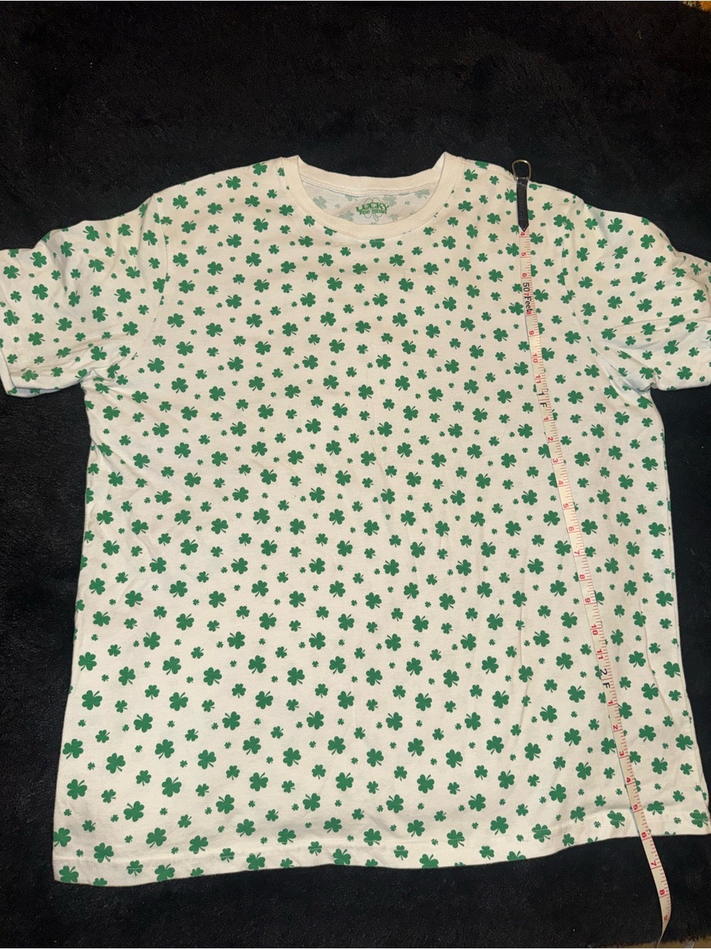 Lucky Shamrock All Over Print St. Patrick’s Day Tee XL